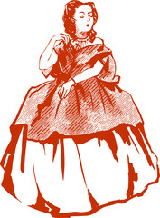 woman in a dress