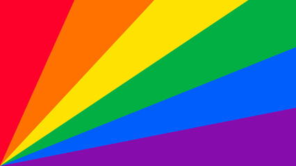 Diagonal striped flag line rainbow colors background design. Happy LGBT pride month theme vector template. 