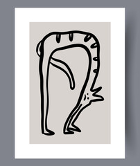 Abstract modern printable art wall posters. Bundle of abstractionism creative banners and artworks for print. Vector illustration. 