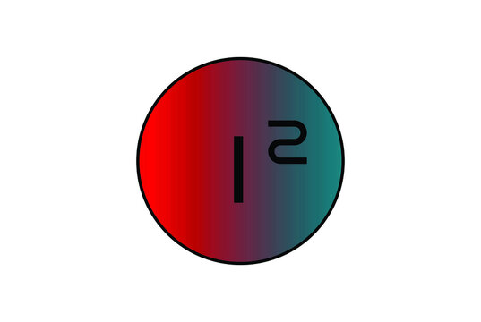 letter I2 logo vector design with circle