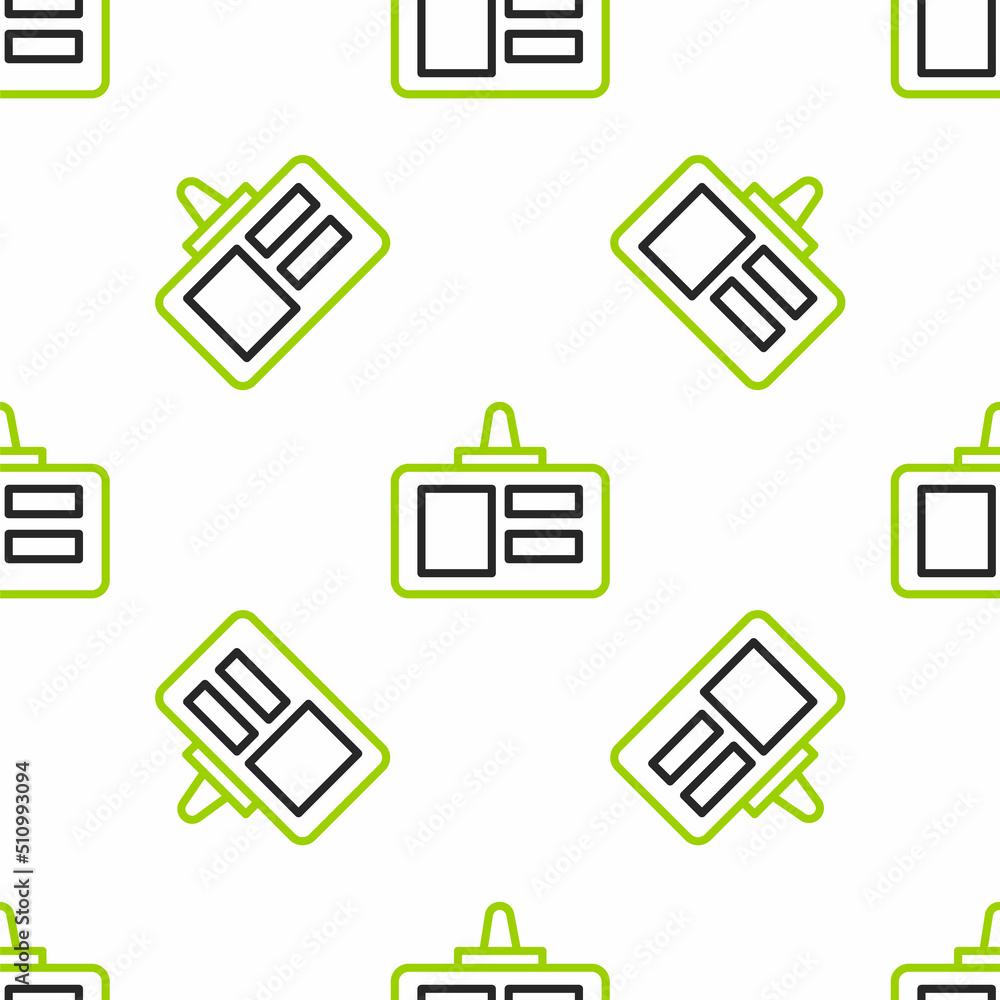 Poster line identification badge icon isolated seamless pattern on white background. it can be used for pre
