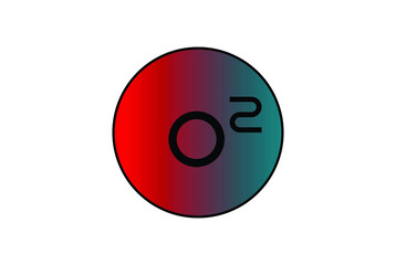 letter O2 logo vector design with circle