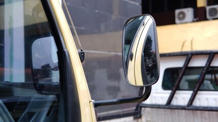 One side of truck rear mirror