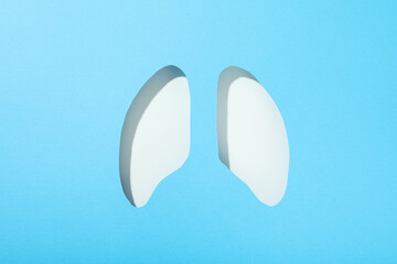 World lung day concept on blue background