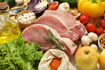 Concept of food and drinks, grocery, close up