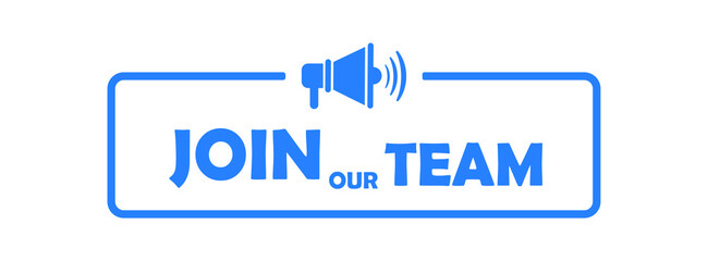 we are hiring sign on white background	