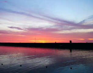 Beautiful sunset in Manado, North Sulawesi