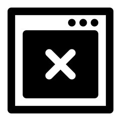 Obraz premium rejection glyph icon