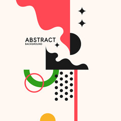 Composition with geometric shapes. Abstract background for design. Trendy stylish graphics