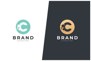 C Letter Abstract Monogram Vector Logo Concept Design. Modern, Elegant & Luxury Style	