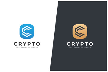 C Letter Abstract Monogram Vector Logo Concept Design. Modern, Elegant & Luxury Style	