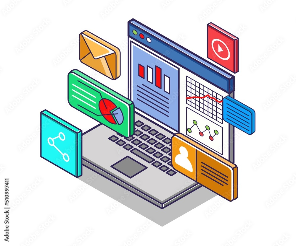 Poster Professional computer data analyst