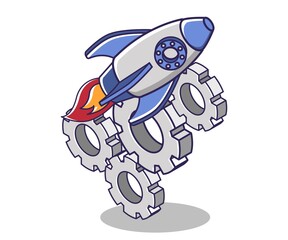 Rocket glides between multiple gears