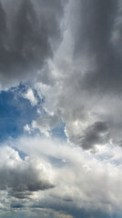 Fototapeta premium Fantastic soft thunderclouds, sky panorama