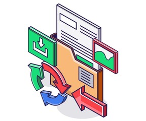 Email data transfer transactions and downloads