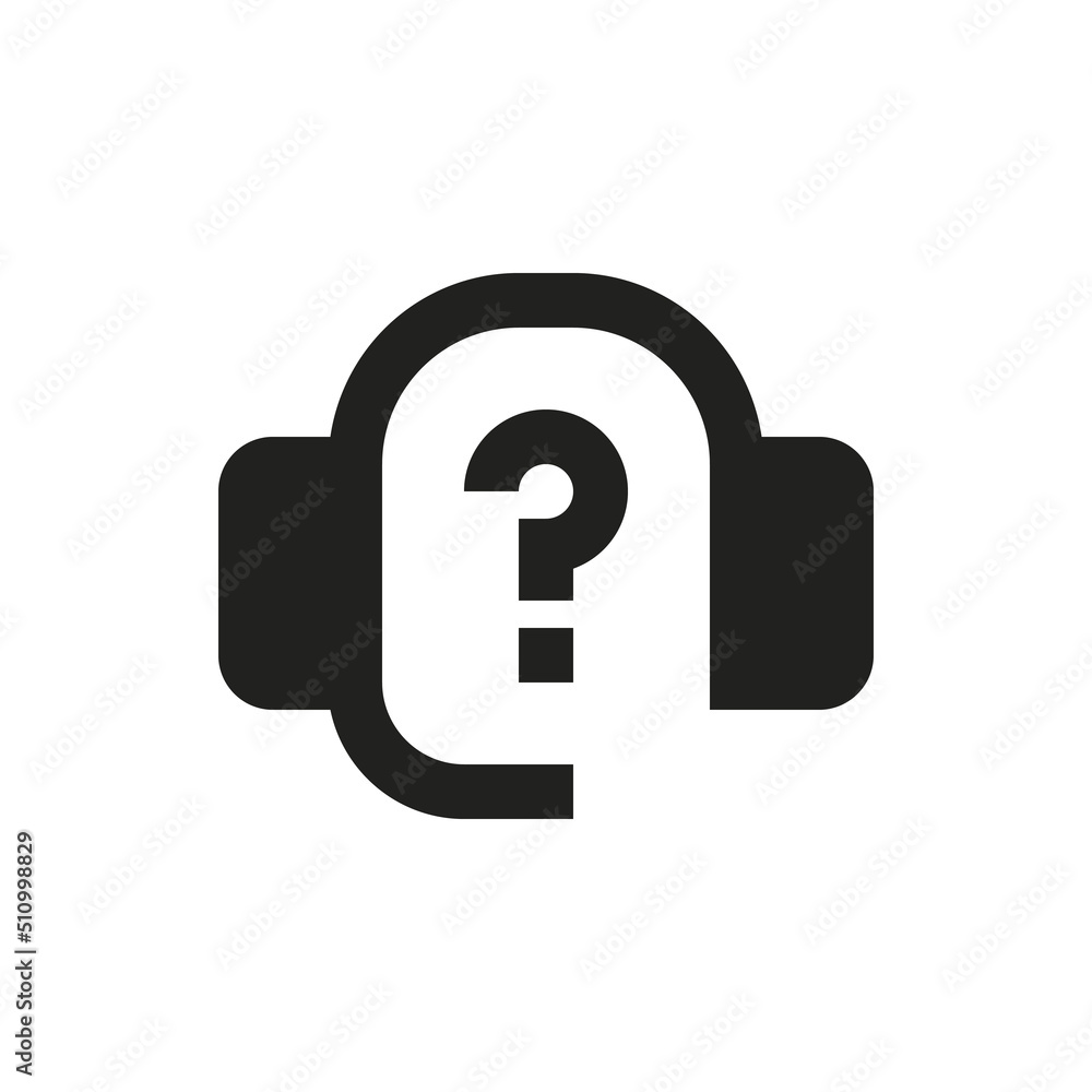Poster support question solid icon. technical support glyph vector symbol. helpline assistant glyph vector 