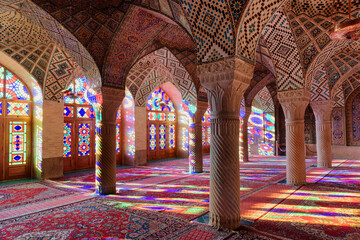 Awesome view of prayer hall at the Nasir al-Mulk Mosque