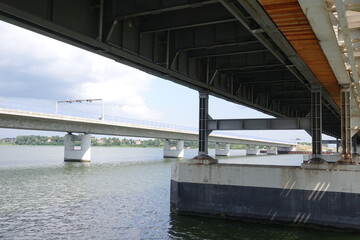 Obraz premium Brücke zwischen Rügen und Stralsund