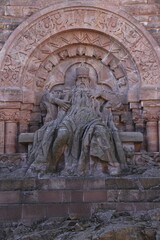 Kyffhäuser Denkma, auch Barbarossadenkmal, ist ein Kaiser-Wilhelm-Denkmal im Kyffhäusergebirge der ehemaligen Reichsburg Kyffhausen. Sachsen-Anhalt, Deutschland, Europa  
