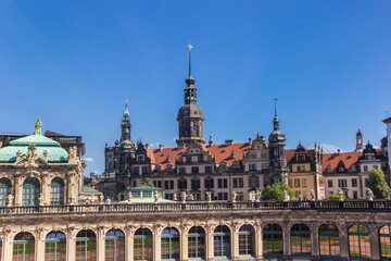 Fototapeta na wymiar Skyline of the historic inner city of Dresden, Germany