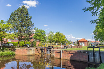 Historic lock in the center of Haren, Germany