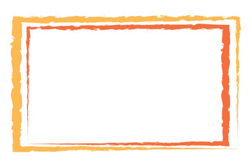 Double wall rectangle frame in two orange color shades.