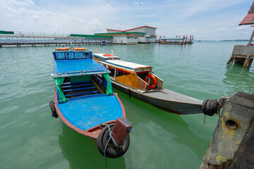 Obraz premium traditional boat in bintan island