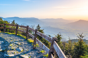 Panoramic view of Beskid Mountains
