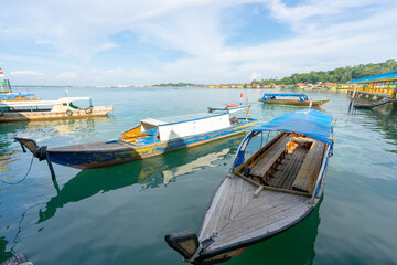 traditional boat in bintan island