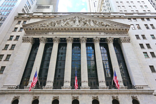 The New york Stock Exchange. Wall Street is the largest stock exchange in the world by market capitalization. New York, US - August, 2015