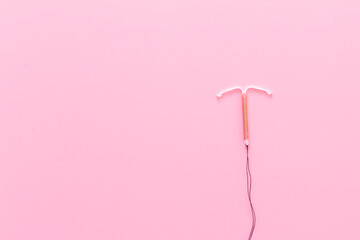 T-shaped intrauterine contraceptive device. Hormone free contraception concept