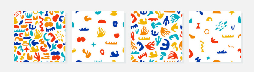 Abstract seamless pattern with natural shapes. Matisse wallpaper collection. Trendy fashion print. modern minimalist art. Background for design of packaging, covers, postcard. vector illustration