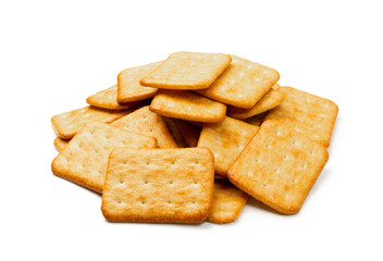 Crackers or biscuits. Cookies isolated