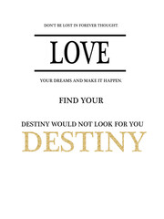 Slogan print design mixture of words