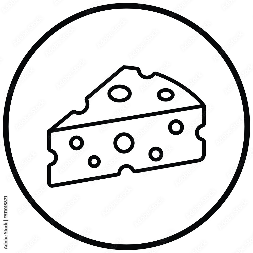 Poster cheese icon style