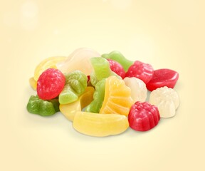 Colorful jelly tasty sweet candy