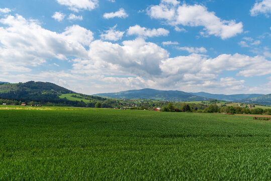 Surrounding of Jablunkov town in Czech republic