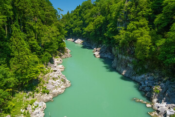 新緑の天龍峡　長野県