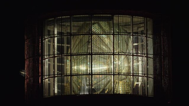 Fresnel lens radiance of a lighthouse at night