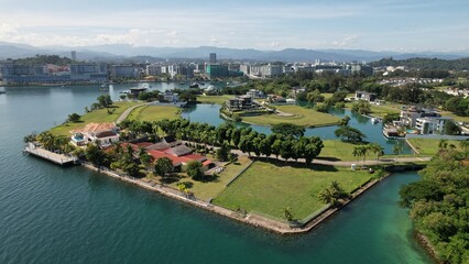Fototapeta premium Kota Kinabalu, Sabah Malaysia – June 15, 2022: The Sutera Harbour, Resorts and Marina Bay