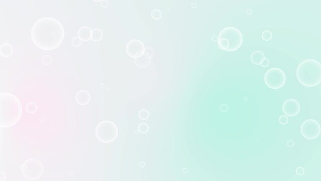 シャボン玉（緑_ピンク）のパーティクルの背景のアニメーション動画