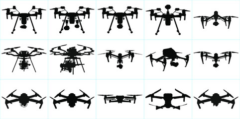 Drone Icons - fully editable vectors Version 2 - Out Now Version 3 with new additions