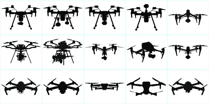 Drone Icons - fully editable vectors Version 2 - Out Now Version 3 with new additions