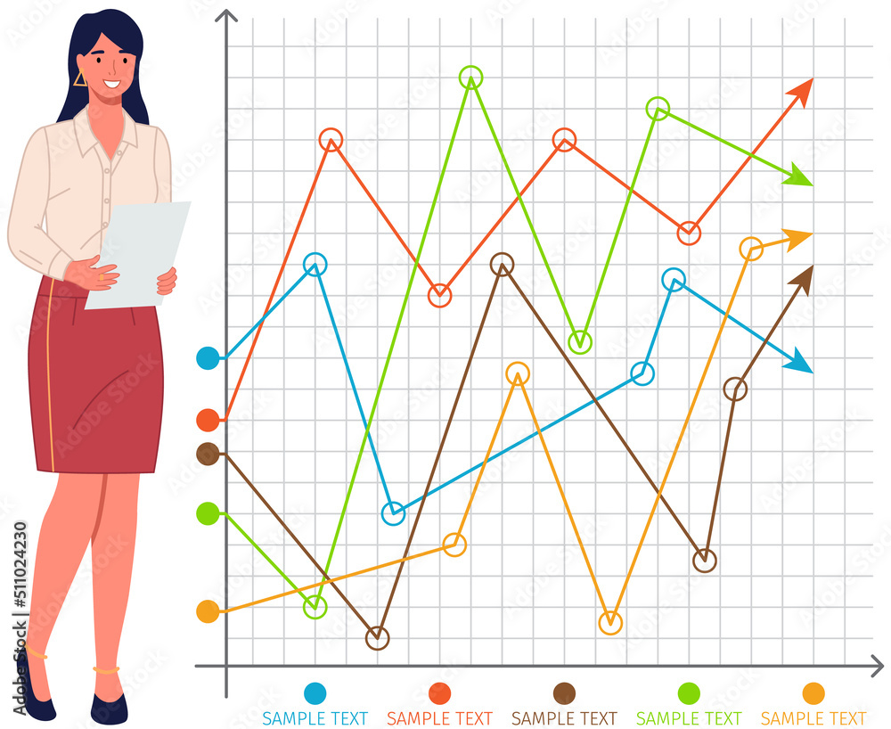 Aufkleber data analysis research statistics concept. work with statistics, strategy, business development. fem