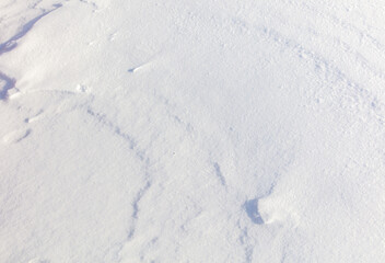 Snowy crust as an abstract background.