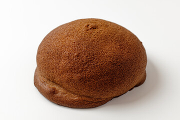 mocha bun on a white background