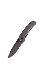 folding pocket knife on white background