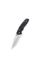 folding pocket knife on white background