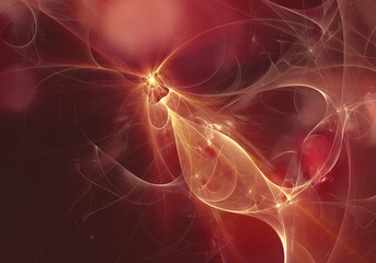 Abstract fractal art background, which perhaps suggests bubbles, gas, smoke or plasma.