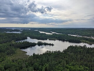 lake and mountains